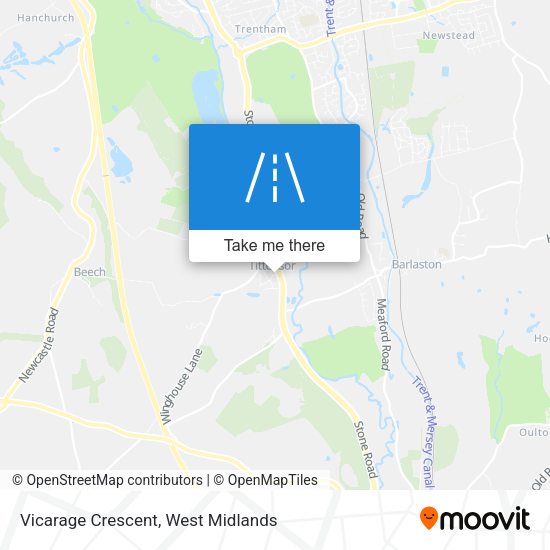 Vicarage Crescent map