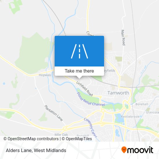 Alders Lane map
