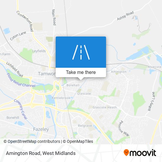 Amington Road map