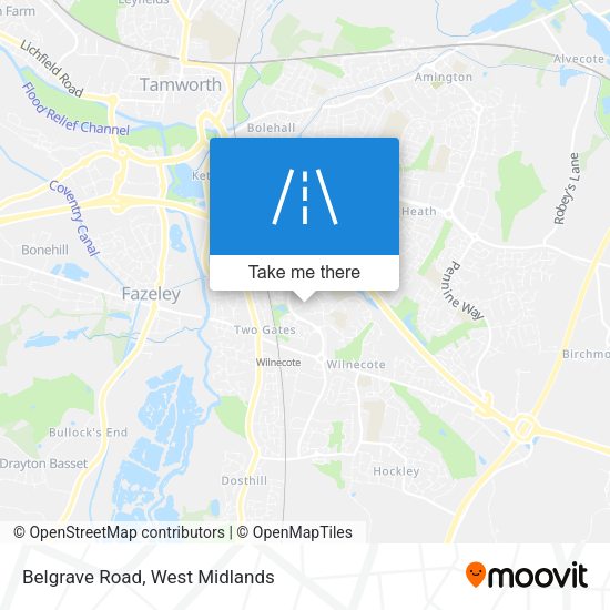 Belgrave Road map