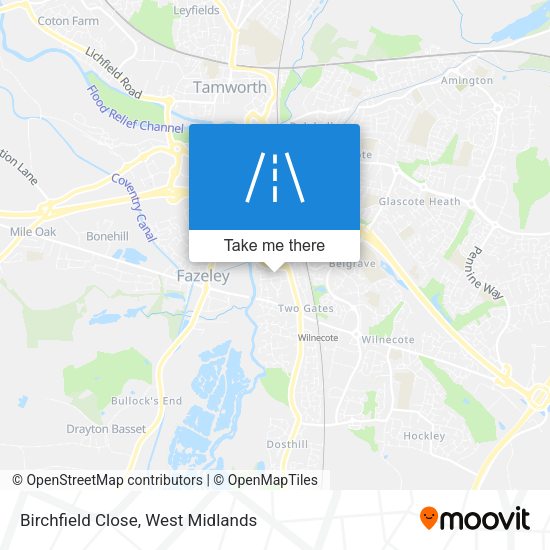 Birchfield Close map