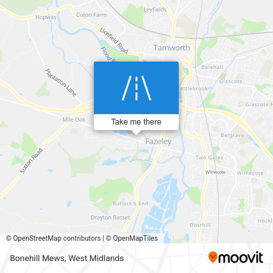Bonehill Mews map