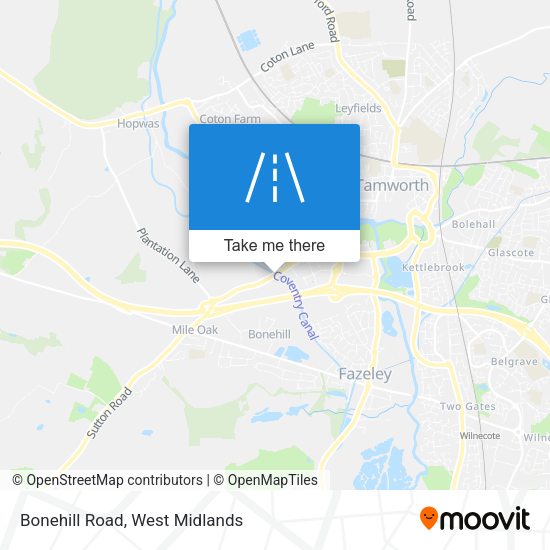 Bonehill Road map