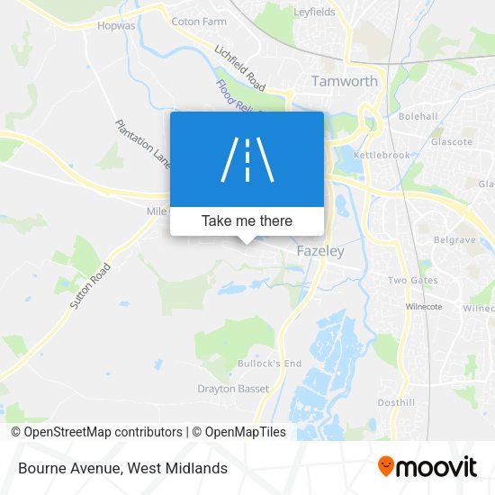 Bourne Avenue map