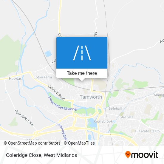 Coleridge Close map
