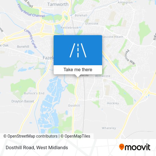 Dosthill Road map