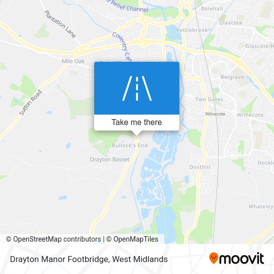 Drayton Manor Footbridge map
