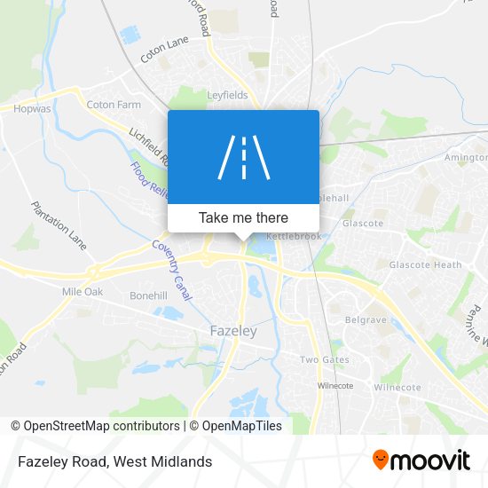 Fazeley Road map