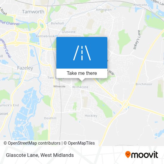 Glascote Lane map