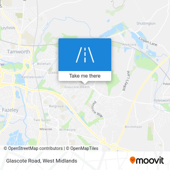 Glascote Road map