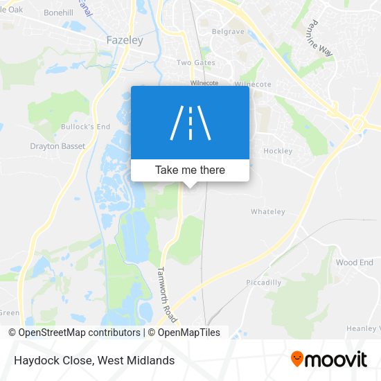 Haydock Close map