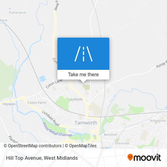 Hill Top Avenue map