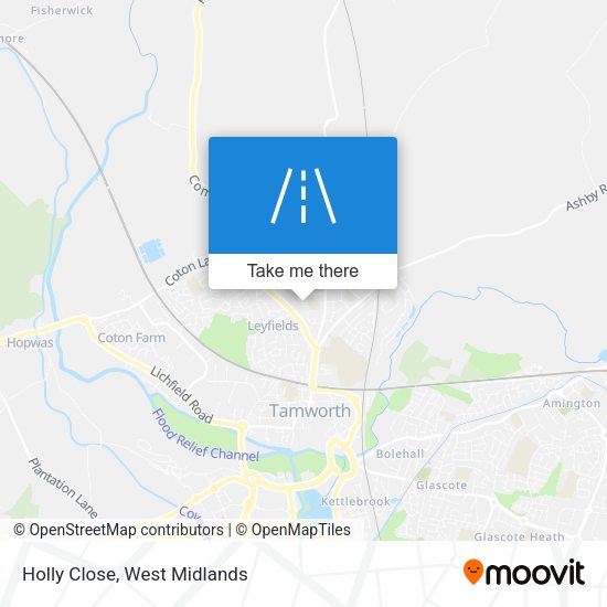 Holly Close map