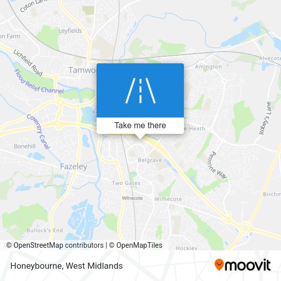 Honeybourne map