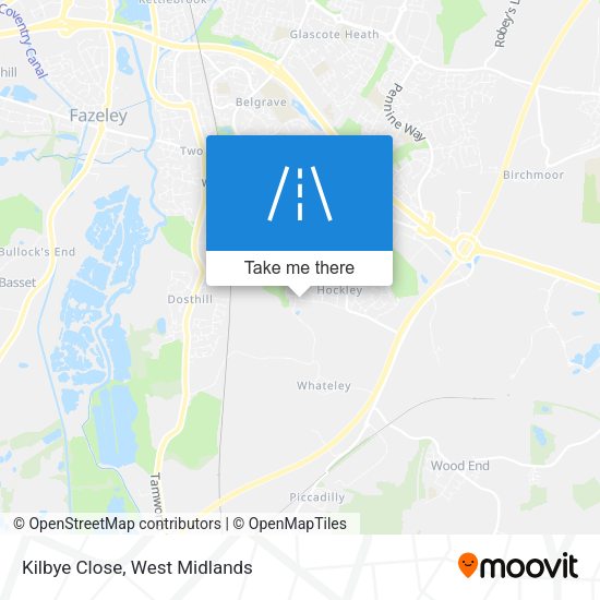 Kilbye Close map
