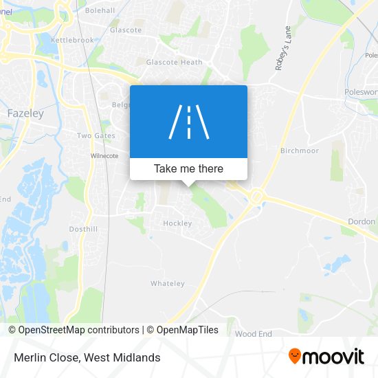 Merlin Close map