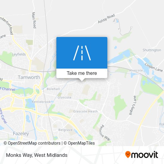 Monks Way map