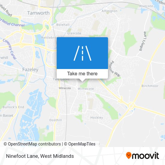 Ninefoot Lane map