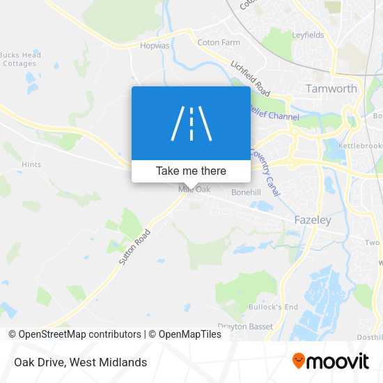 Oak Drive map