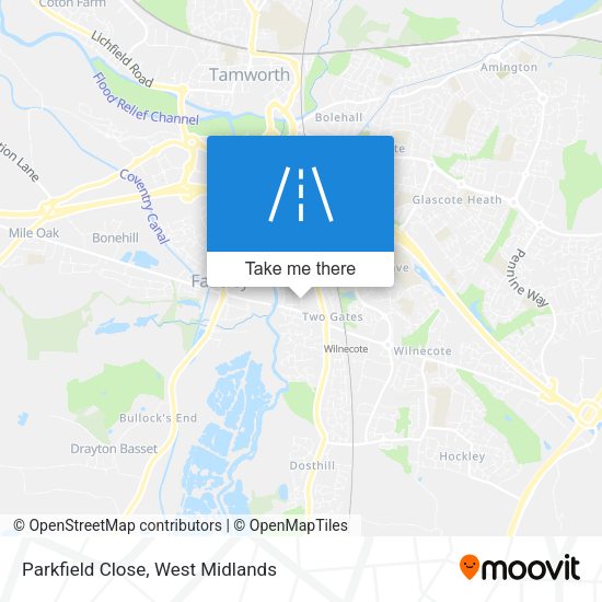 Parkfield Close map
