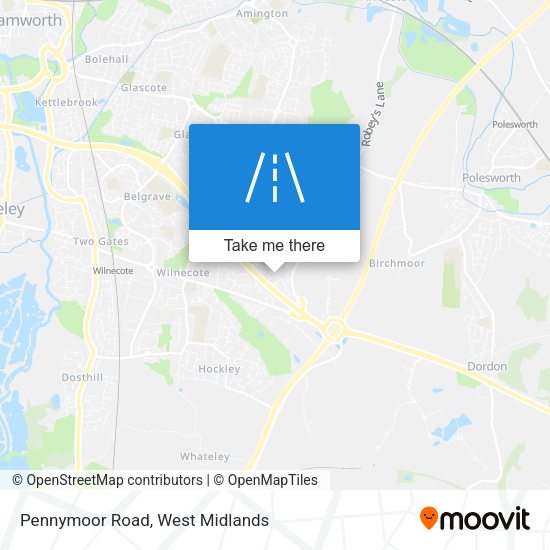 Pennymoor Road map