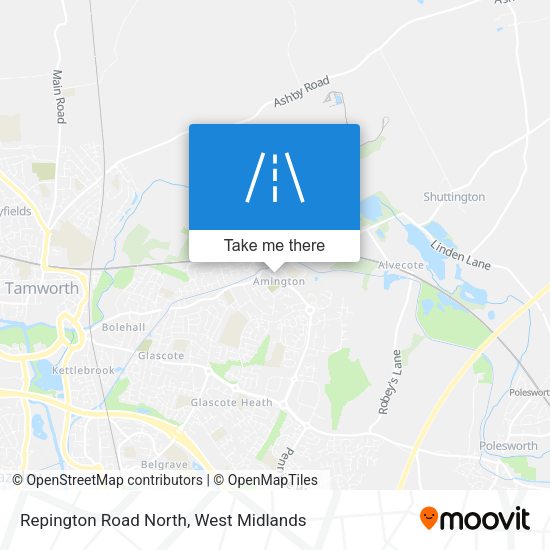 Repington Road North map