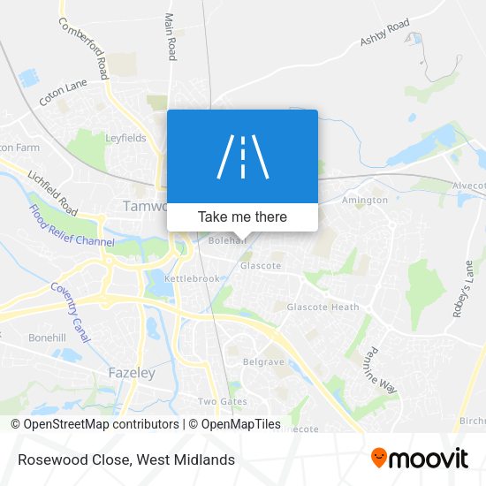 Rosewood Close map