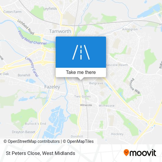 St Peters Close map