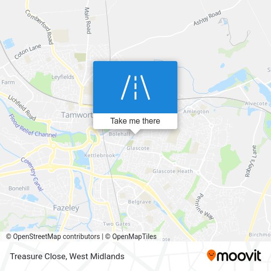Treasure Close map