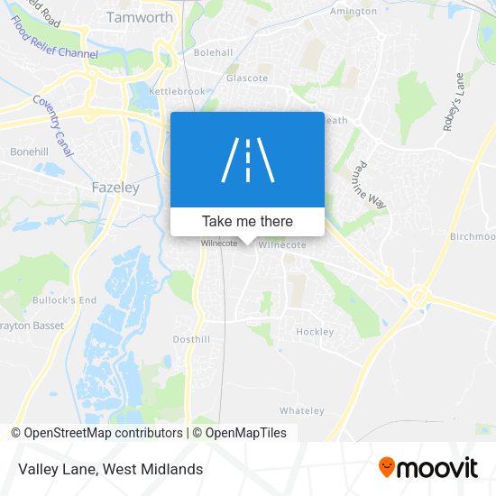 Valley Lane map