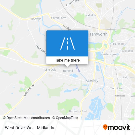 West Drive map