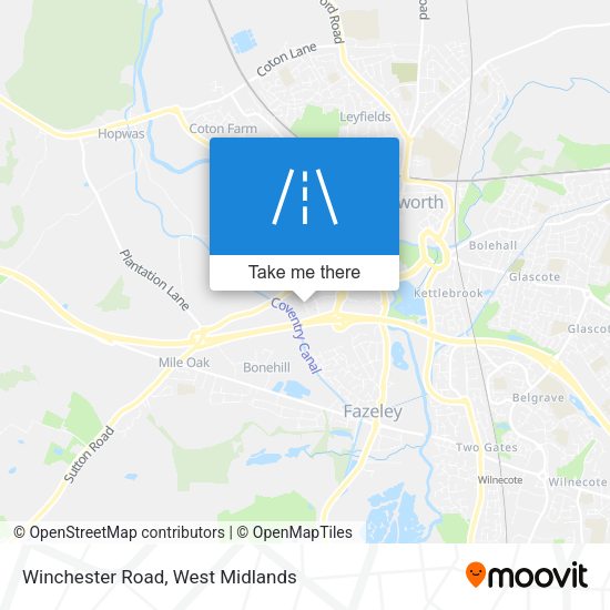 Winchester Road map