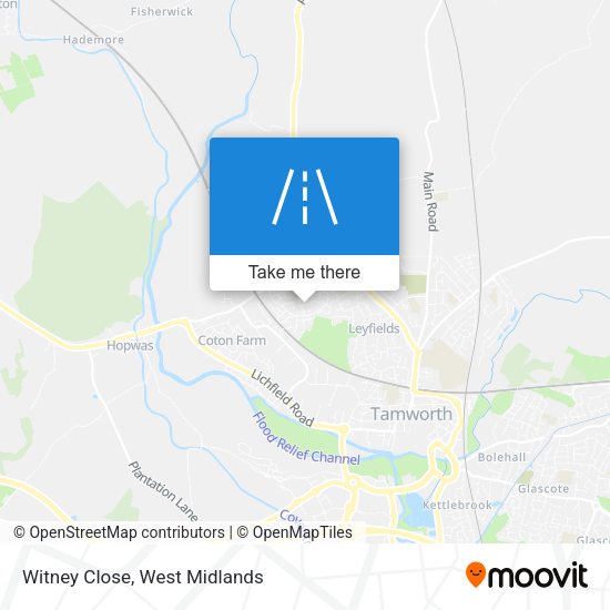 Witney Close map
