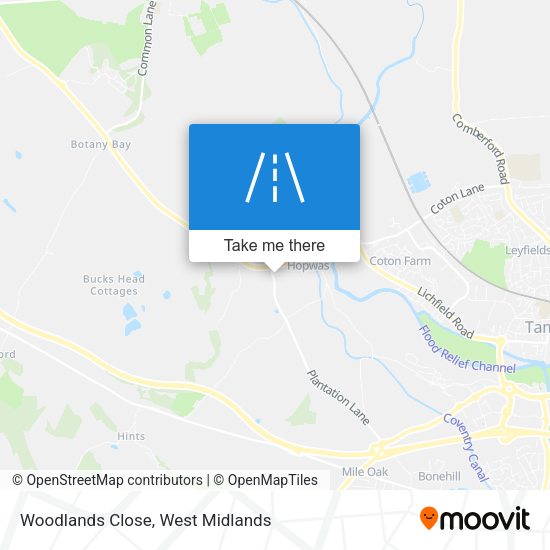 Woodlands Close map