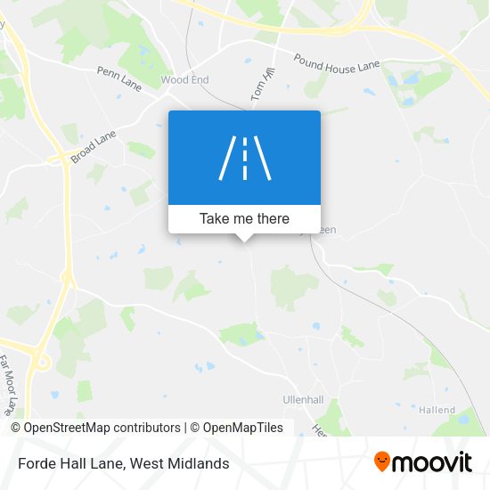 Forde Hall Lane map