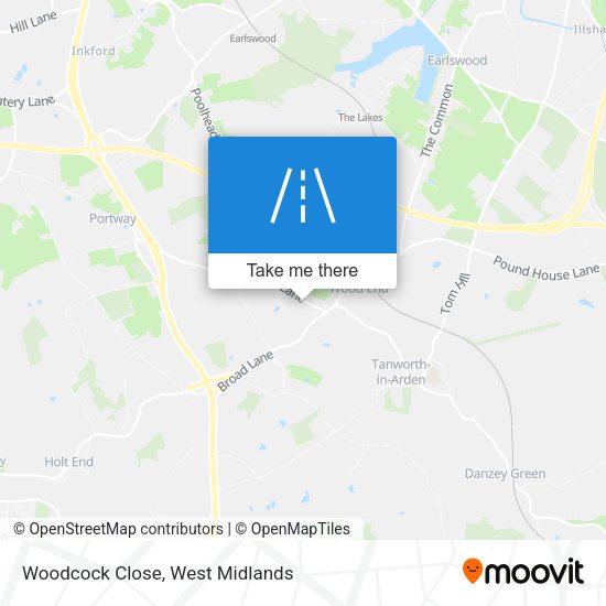 Woodcock Close map
