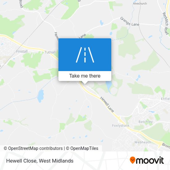 Hewell Close map
