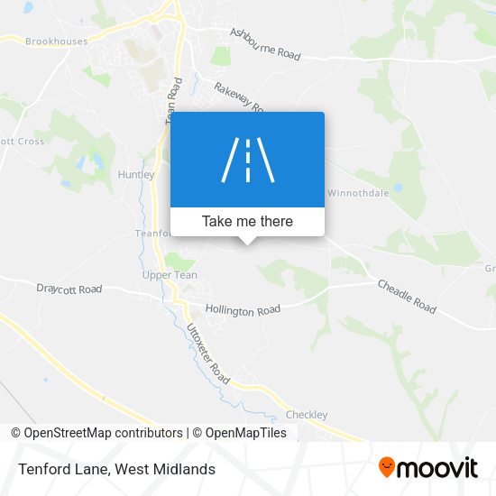 Tenford Lane map