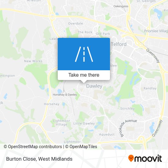 Burton Close map