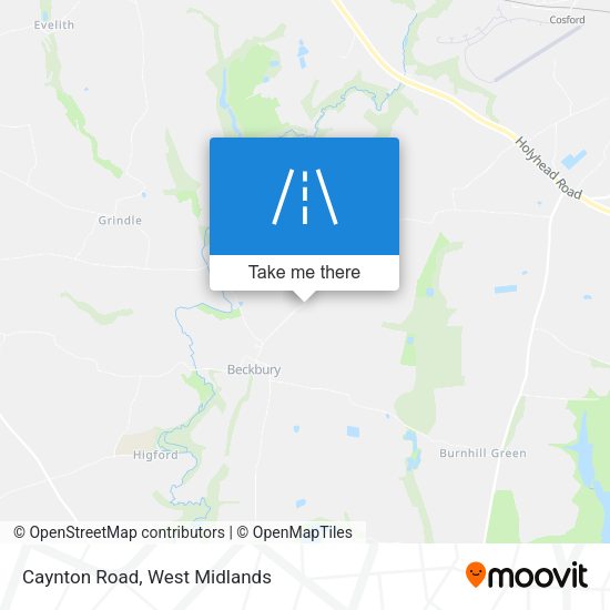 Caynton Road map