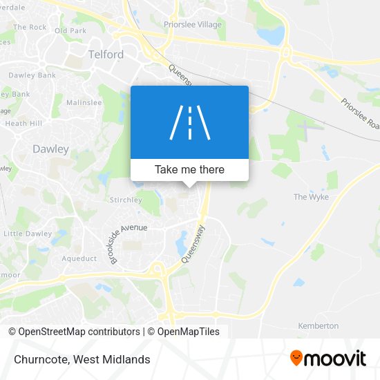 Churncote map