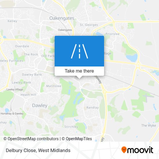 Delbury Close map