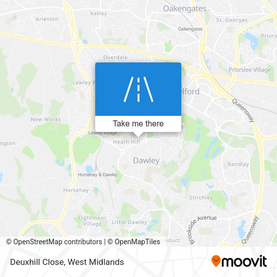 Deuxhill Close map
