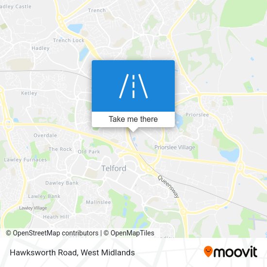 Hawksworth Road map