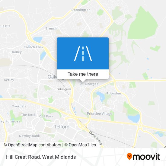 Hill Crest Road map