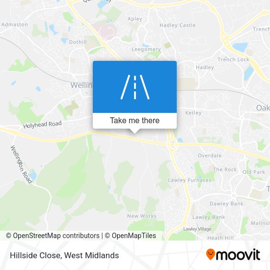 Hillside Close map