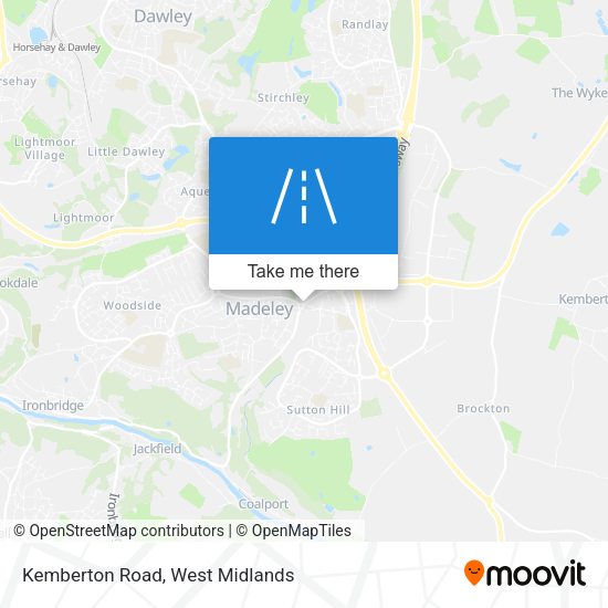 Kemberton Road map