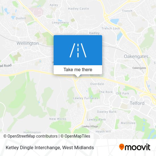 Ketley Dingle Interchange map