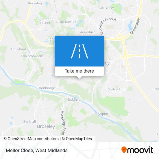 Mellor Close map