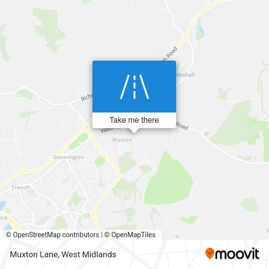 Muxton Lane map